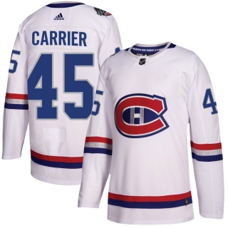 Men's Alexandre Carrier Montreal Canadiens Adidas 100 Classic Jersey - Authentic White