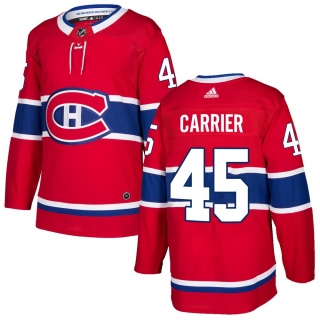 Men's Alexandre Carrier Montreal Canadiens Adidas Home Jersey - Authentic Red