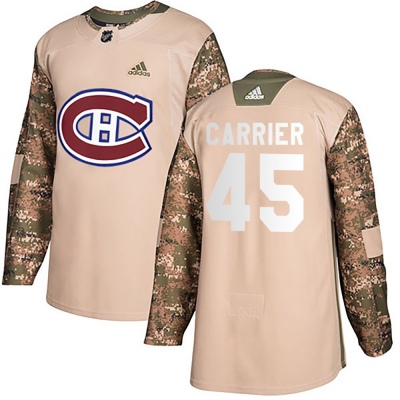 Men's Alexandre Carrier Montreal Canadiens Adidas Veterans Day Practice Jersey - Authentic Camo