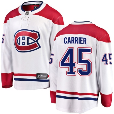 Men's Alexandre Carrier Montreal Canadiens Fanatics Branded Away Jersey - Breakaway White