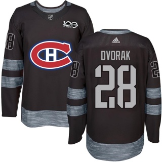 Men's Christian Dvorak Montreal Canadiens 1917- 100th Anniversary Jersey - Authentic Black