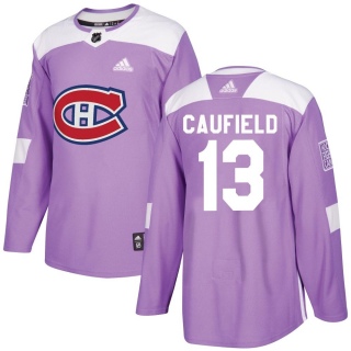 Men's Cole Caufield Montreal Canadiens Adidas Fights Cancer Practice Jersey - Authentic Purple