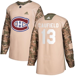 Men's Cole Caufield Montreal Canadiens Adidas Veterans Day Practice Jersey - Authentic Camo