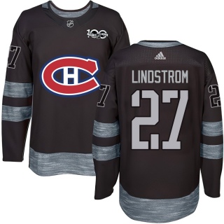 Men's Gustav Lindstrom Montreal Canadiens 1917- 100th Anniversary Jersey - Authentic Black