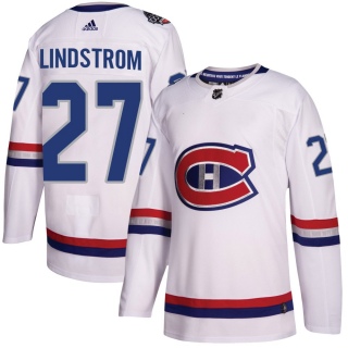 Men's Gustav Lindstrom Montreal Canadiens Adidas 100 Classic Jersey - Authentic White