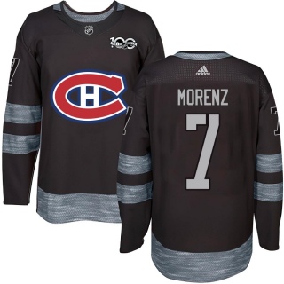 Men's Howie Morenz Montreal Canadiens 1917- 100th Anniversary Jersey - Authentic Black