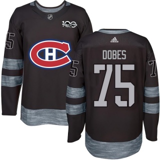 Men's Jakub Dobes Montreal Canadiens 1917- 100th Anniversary Jersey - Authentic Black