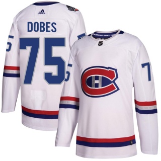 Men's Jakub Dobes Montreal Canadiens Adidas 100 Classic Jersey - Authentic White