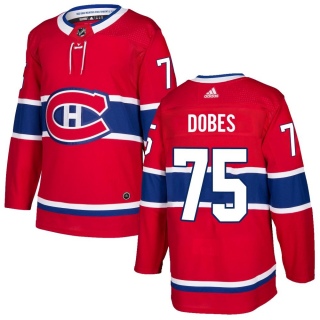 Men's Jakub Dobes Montreal Canadiens Adidas Home Jersey - Authentic Red