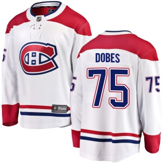 Men's Jakub Dobes Montreal Canadiens Fanatics Branded Away Jersey - Breakaway White