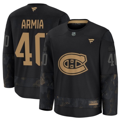 Men's Joel Armia Montreal Canadiens Fanatics 2024 Military Appreciation Practice Jersey - Premium Black