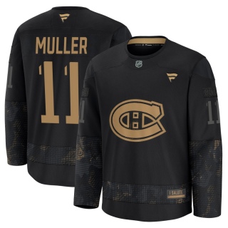 Men's Kirk Muller Montreal Canadiens Fanatics 2024 Military Appreciation Practice Jersey - Premium Black