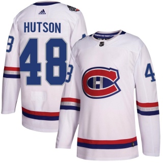 Men's Lane Hutson Montreal Canadiens Adidas 100 Classic Jersey - Authentic White