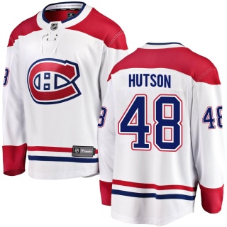 Men's Lane Hutson Montreal Canadiens Fanatics Branded Away Jersey - Breakaway White