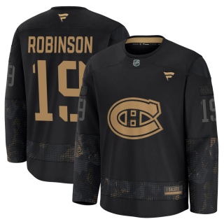 Men's Larry Robinson Montreal Canadiens Fanatics 2024 Military Appreciation Practice Jersey - Premium Black