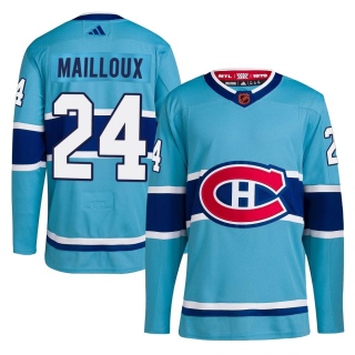 Men's Logan Mailloux Montreal Canadiens Adidas Reverse Retro 2.0 Jersey - Authentic Light Blue