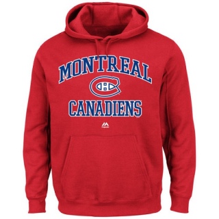 Men's Montreal Canadiens Majestic Heart & Soul Hoodie - - Red