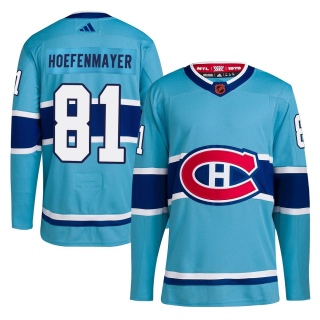 Men's Noel Hoefenmayer Montreal Canadiens Adidas Reverse Retro 2.0 Jersey - Authentic Light Blue