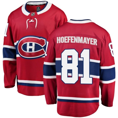 Men's Noel Hoefenmayer Montreal Canadiens Fanatics Branded Home Jersey - Breakaway Red