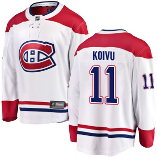 Men's Saku Koivu Montreal Canadiens Fanatics Branded Away Jersey - Breakaway White