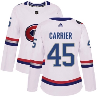 Women's Alexandre Carrier Montreal Canadiens Adidas 100 Classic Jersey - Authentic White