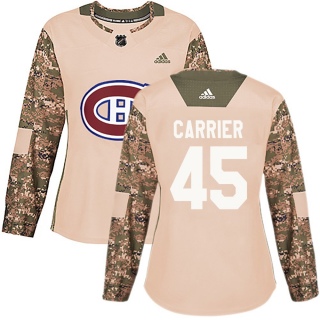 Women's Alexandre Carrier Montreal Canadiens Adidas Veterans Day Practice Jersey - Authentic Camo