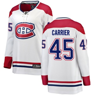 Women's Alexandre Carrier Montreal Canadiens Fanatics Branded Away Jersey - Breakaway White