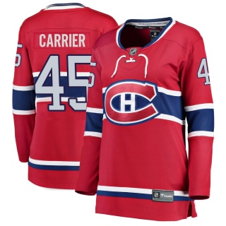 Women's Alexandre Carrier Montreal Canadiens Fanatics Branded Home Jersey - Breakaway Red