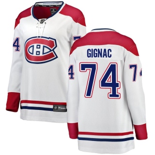 Women's Brandon Gignac Montreal Canadiens Fanatics Branded Away Jersey - Breakaway White