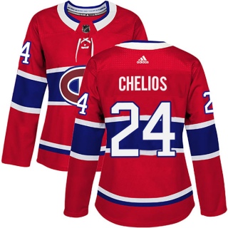 Women's Chris Chelios Montreal Canadiens Adidas Home Jersey - Authentic Red