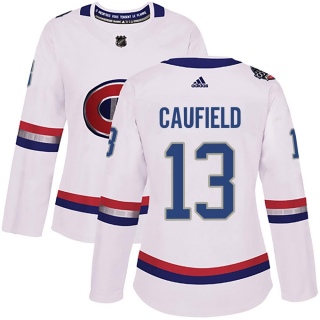 Women's Cole Caufield Montreal Canadiens Adidas 100 Classic Jersey - Authentic White