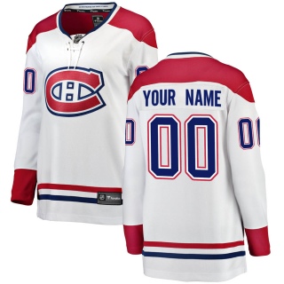 Women's Custom Montreal Canadiens Fanatics Branded Custom Away Jersey - Breakaway White