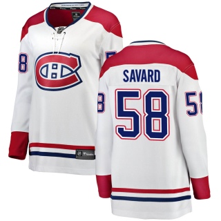 Women's David Savard Montreal Canadiens Fanatics Branded Away Jersey - Breakaway White