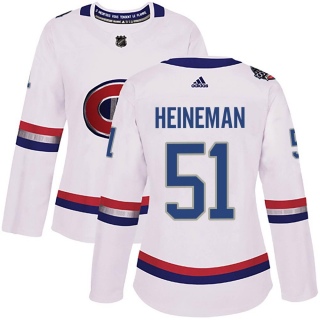 Women's Emil Heineman Montreal Canadiens Adidas 100 Classic Jersey - Authentic White