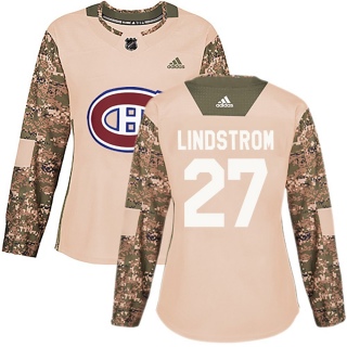 Women's Gustav Lindstrom Montreal Canadiens Adidas Veterans Day Practice Jersey - Authentic Camo