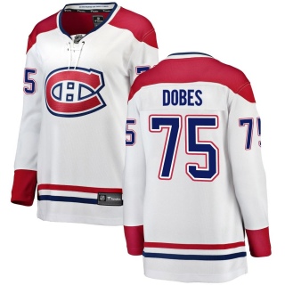 Women's Jakub Dobes Montreal Canadiens Fanatics Branded Away Jersey - Breakaway White