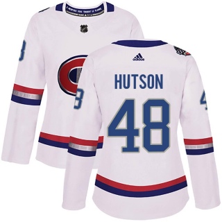 Women's Lane Hutson Montreal Canadiens Adidas 100 Classic Jersey - Authentic White