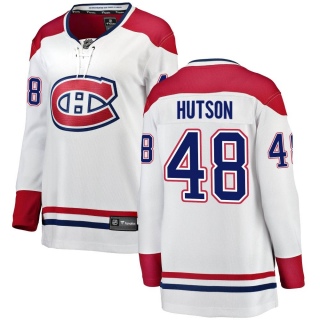 Women's Lane Hutson Montreal Canadiens Fanatics Branded Away Jersey - Breakaway White