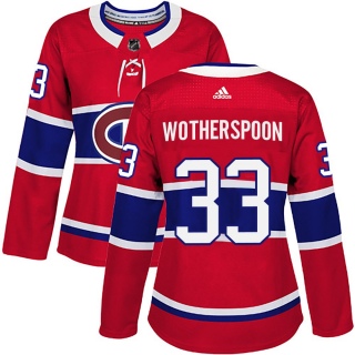 Women's Tyler Wotherspoon Montreal Canadiens Adidas Home Jersey - Authentic Red