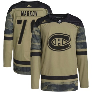 Youth Andrei Markov Montreal Canadiens Adidas Military Appreciation Practice Jersey - Authentic Camo