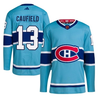 Youth Cole Caufield Montreal Canadiens Adidas Reverse Retro 2.0 Jersey - Authentic Light Blue