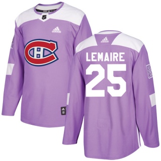 Youth Jacques Lemaire Montreal Canadiens Adidas Fights Cancer Practice Jersey - Authentic Purple