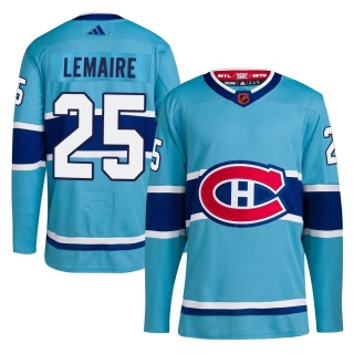 Youth Jacques Lemaire Montreal Canadiens Adidas Reverse Retro 2.0 Jersey - Authentic Light Blue