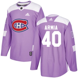 Youth Joel Armia Montreal Canadiens Adidas Fights Cancer Practice Jersey - Authentic Purple