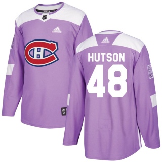 Youth Lane Hutson Montreal Canadiens Adidas Fights Cancer Practice Jersey - Authentic Purple