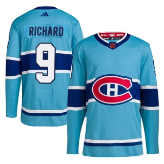 Youth Maurice Richard Montreal Canadiens Adidas Reverse Retro 2.0 Jersey - Authentic Light Blue