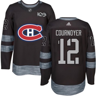 Youth Yvan Cournoyer Montreal Canadiens 1917- 100th Anniversary Jersey - Authentic Black